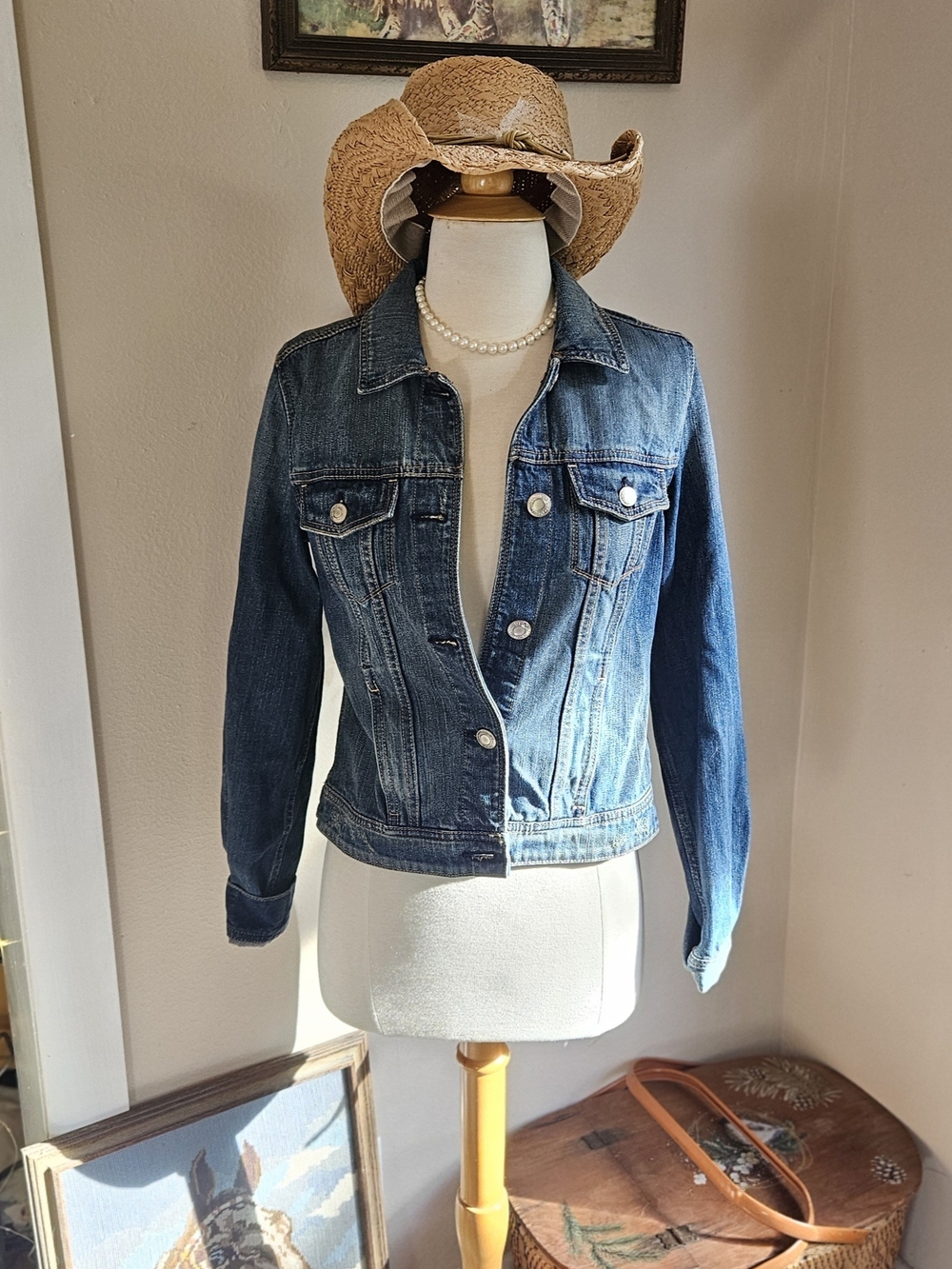 American Eagle Outfitters Blue Denim Jean Jacket